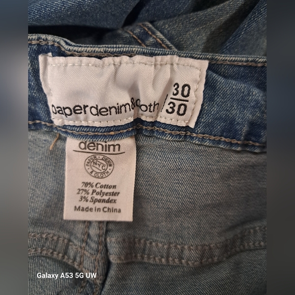 Paper Denim & Cloth 30/30Denim Jeans 5 Pocket Zipper Fly Button Closure - Picture 3 of 3